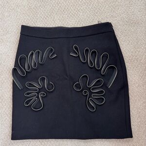 Stella McCartney Black Skirt with Artistic Embellishments